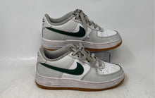 Load image into Gallery viewer, Nike Kids Air Force 1 White Gray Leather Lace-Up Low Top Sneaker Shoes Size 3.5Y