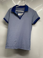 Load image into Gallery viewer, Vineyard Vines Mens Blue White Striped Short Sleeve Polo Shirt Size Small