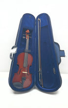 Load image into Gallery viewer, Carlo Robelli Brown Orchestral String Instrument Violin With Blue Case