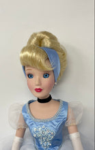 Load image into Gallery viewer, Disney Blue Satin Gown Princess Cinderella Porcelain Doll With Trinket Box