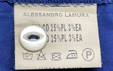Load image into Gallery viewer, Alessandro Lamura Milano Mens Blue Long Sleeve Collared Dress Shirt Size 17-43