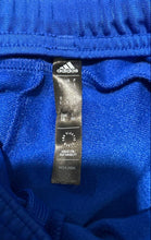 Load image into Gallery viewer, Adidas Mens Blue Three-Stripe Elastic Waist Pull-On Athletic Shorts Size Large
