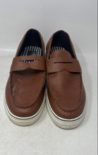 Load image into Gallery viewer, Chaps Mens Port Brown Leather Slip-On Round Toe Penny Loafer Shoes Size 12
