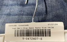Load image into Gallery viewer, Hugo Boss Mens Blue Denim 5-Pocket Design Straight Jeans Pants Size 29/34