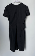 Load image into Gallery viewer, Hugo Boss Womens Gray V-Neck Short Sleeve Back Zip Sheath Dress Size 4