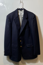 Load image into Gallery viewer, Bret Lawrence Mens Blue Notch Lapel Pockets Two-Button Blazer Jacket Sz 42 Long