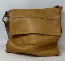 Load image into Gallery viewer, Lucky Brand Womens Light Brown Leather Inner Pockets Shoulder Messenger Handbag