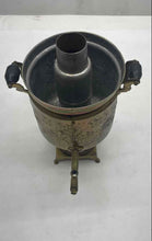 Load image into Gallery viewer, Antique Brass Russian Samovar Ornate Engraved Floral Design Solid Teapot