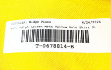 Load image into Gallery viewer, Polo Ralph Lauren Mens Yellow Short Sleeve Custom Slim Fit Polo Shirt Size L/G