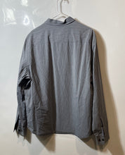 Load image into Gallery viewer, Penguin Mens Gray Striped Long Sleeve Collared Button-Up Shirt Size XXL