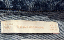 Load image into Gallery viewer, Zara Trafaluc Denimwear Womens Blue Embellished Distressed Jean Vest Size M