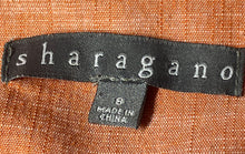 Load image into Gallery viewer, Sharagano Womens Orange Pockets Short Sleeve Belted Front Zip Shirt Dress Size 8