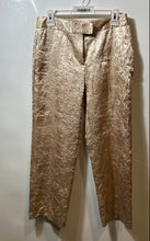 Load image into Gallery viewer, Zara Womens Brown Beige Flat Front Pockets Crinkled Texture Dress Pants Size M