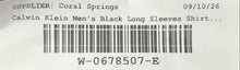 Load image into Gallery viewer, Calvin Klein Mens Black Cotton Long Sleeve Slim Fit Dress Shirt Size 17 32-33