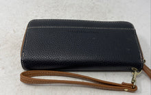 Load image into Gallery viewer, Stone Mountain Womens Black Brown Detachable Wristlet Strap Zip-Around Wallet