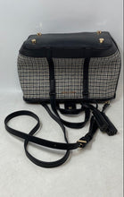 Load image into Gallery viewer, Anne Klein Womens Black White Houndstooth Inner Pockets Tote Bag With Strap