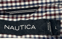 Load image into Gallery viewer, Nautica Mens Multicolor Long Sleeve Collared Button-Up Shirt Size Large