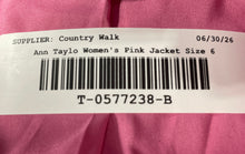 Load image into Gallery viewer, Ann Taylor Womens Pink Peak Lapel Long Sleeve One-Button Blazer Jacket Size 6