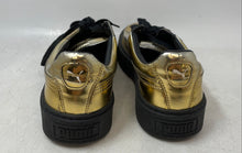 Load image into Gallery viewer, Puma Womens Basket Platform 362339-04 Gold Low Top Lace-Up Sneaker Shoes Size 10