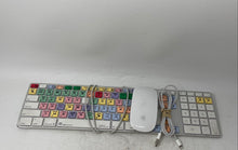 Load image into Gallery viewer, Apple White Silver Computer Keyboard With Mouse & Cable Not Tested