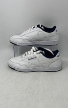 Load image into Gallery viewer, Reebok Mens Club MEMT FW8206 White Blue Leather Low Top Tennis Shoes Size 9.5