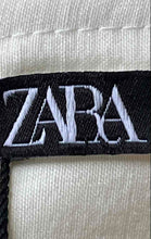 Load image into Gallery viewer, Zara Womens Off White Sleeveless Split Neck Cropped Blouse Top Size XS