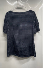 Load image into Gallery viewer, Banana Republic Womens Blue Printed Short Sleeve Round Neck Blouse Top Size M