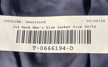 Load image into Gallery viewer, Jos. A. Bank Mens Blue Wool Long Sleeve Single-Breasted Two-Button Blazer 60/56