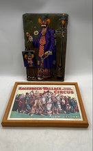 Load image into Gallery viewer, Lot Of 2 Pcs Hand Painted Circus Clown Art Signed Picture Frame Wallace Print