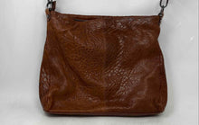 Load image into Gallery viewer, Marco Buggiani Womens Brown Leather Adjustable Strap Zip Top Lined Crossbody Bag