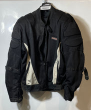 Load image into Gallery viewer, Motoboss Mens Black Padded Arms Long Sleeve Full-Zip Motorcycle Jacket Size XL