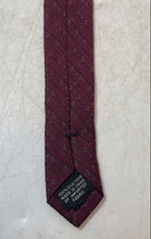 Load image into Gallery viewer, DKNY Mens Red Striped Print Silk Keeper Loop Adjustable Formal Pointed Tie
