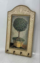 Load image into Gallery viewer, Home Decorative Wall Hanging Framed Holiday Plum Topiary Key Holder Art Print