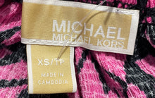 Load image into Gallery viewer, Michael Kors Womens Pink Black Floral Print Sleeveless Blouse Top Size XS