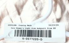 Load image into Gallery viewer, Zara Womens Light Pink Satin Sleeveless Cowl Neck Bodysuit Blouse Top Size XS