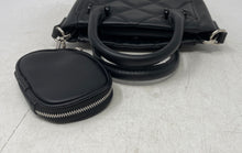 Load image into Gallery viewer, Steve Madden Womens Bbabi Black Quilted Faux Leather Crossbody Handbag W/ Pouch