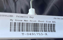 Load image into Gallery viewer, My House Mens Black Graphic Print Elastic Waist Athletic Shorts Size AXL