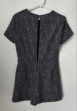 Load image into Gallery viewer, Trafaluc By Zara Womens Blue Printed Short Sleeve Pockets One-Piece Romper Sz M