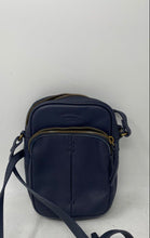 Load image into Gallery viewer, American Leather Co. Womens Cleveland Blue Adjustable Strap Mini Crossbody Bag