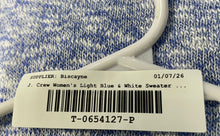 Load image into Gallery viewer, J. Crew Womens Light Blue & White Long Sleeve Pullover Sweater Size S