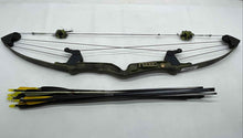Load image into Gallery viewer, Bear Archery Whitetail II Green Camouflage Hunter Compound Bow And Arrows