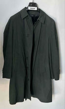 Load image into Gallery viewer, London Fog Mens Green Long Sleeve Regular Fit Button Front Trench Coat Size 40