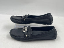 Load image into Gallery viewer, Authentic Tory Burch Womens Black Leather Loafer Shoes Size 6M Damaged