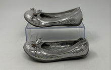 Load image into Gallery viewer, Michael Kors Kids Kory Silver Sequin Slip-On Ballet Flats Shoes Size 13