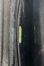 Load image into Gallery viewer, Anne Klein Womens Black Leather Embossed Lion Logo Flap Small Crossbody Purse