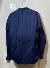 Load image into Gallery viewer, Zara Mens Dark Blue Long Sleeve Collared Button-Up Shirt Size Medium
