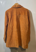 Load image into Gallery viewer, Jessica Holbrook Womens Orange Leather Long Sleeve Button Front Jacket Size 1X
