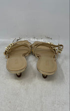 Load image into Gallery viewer, Michael Kors Womens Darrington Gold-Tone Slip-On Kitten Strappy Heels Size 8M