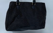 Load image into Gallery viewer, Tommy Hilfiger Womens Black Brown Inner Zipped Pocket Double Handle Shoulder Bag