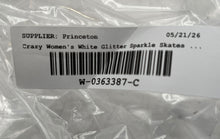Load image into Gallery viewer, Crazy Womens White Glitter Sparkle Roller Skates Small 4 Size Adjustable